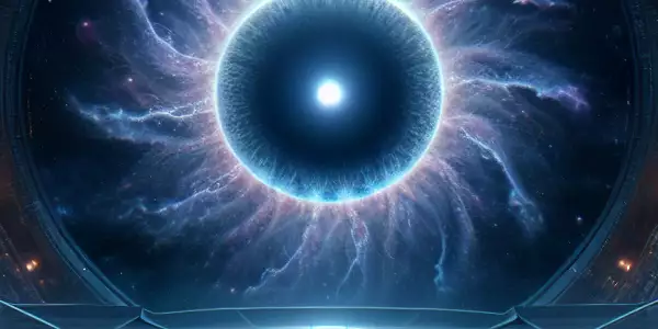 三体文明与人类对峙，黑暗森林法则下的宇宙场景。
